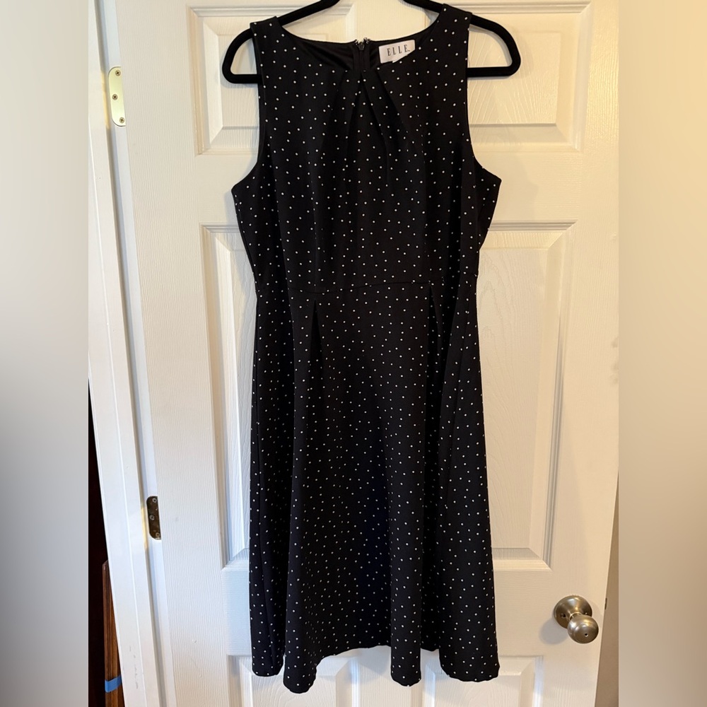 Elle Black Polka Dot Dress